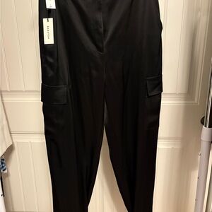 Aritzia Black Satin Cargo Trousers NWT Sold Out in stores